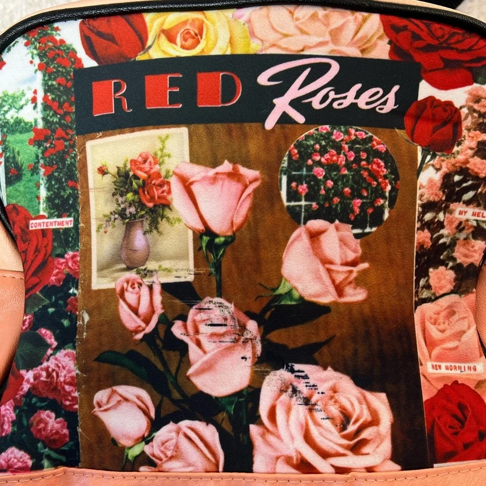 Artbird Lunch Crossbody Bag with Roses Collage Print